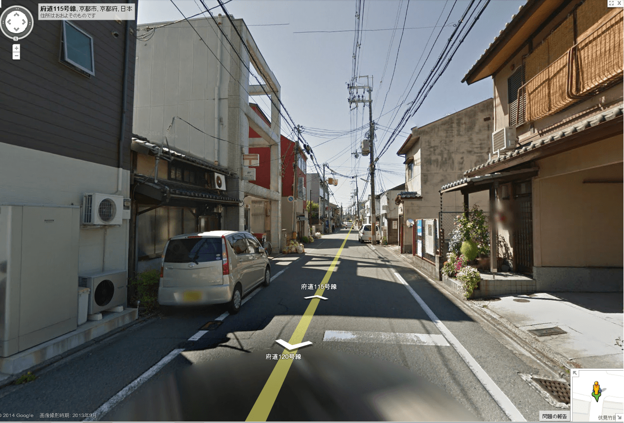 竹田街道津知橋交差点下ル東側