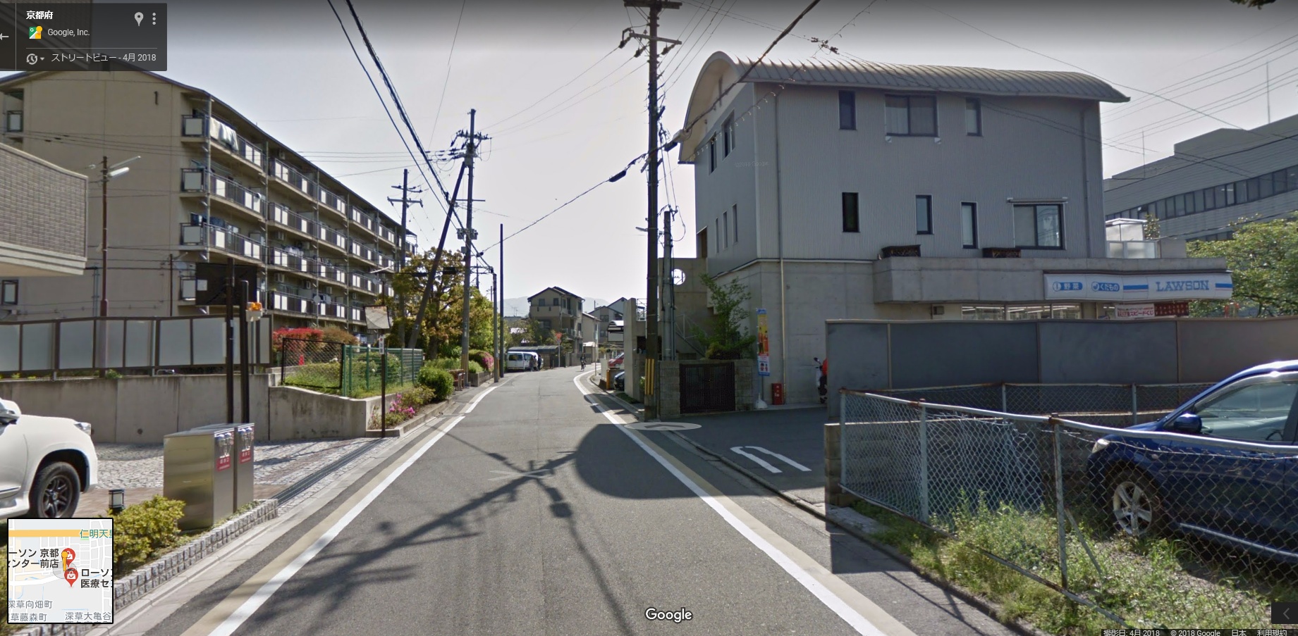 ローソン「京都医療センター前店」北側