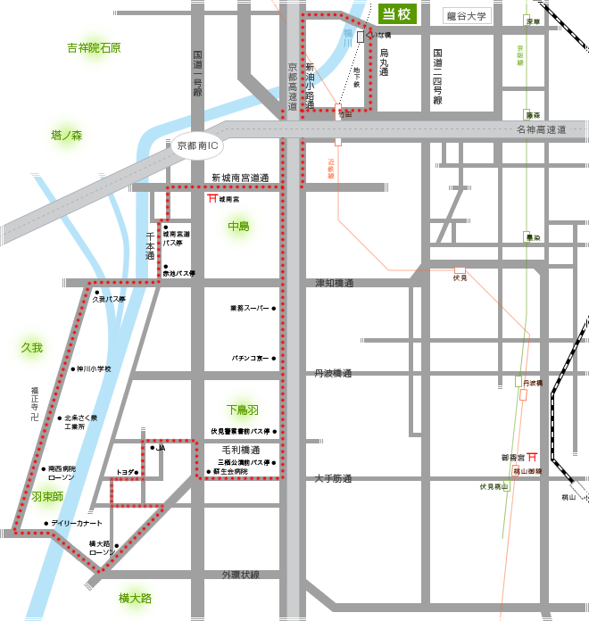 送迎バスルート地図