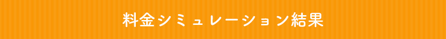 料金シュミレーション結果